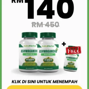 Ashwagandha KSM-66 2 Botol Percuma 1 Botol